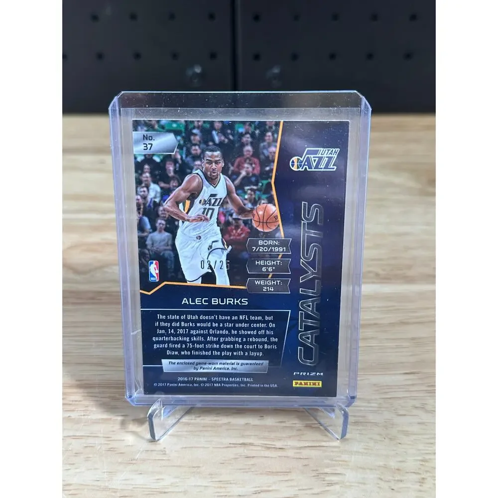 2016-17 Panini Spectra ALEC BURKS Neon Green Catalysts Patch Serial 2/25 Knicks
